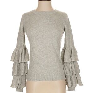 Aqua Light Gray Knit Top